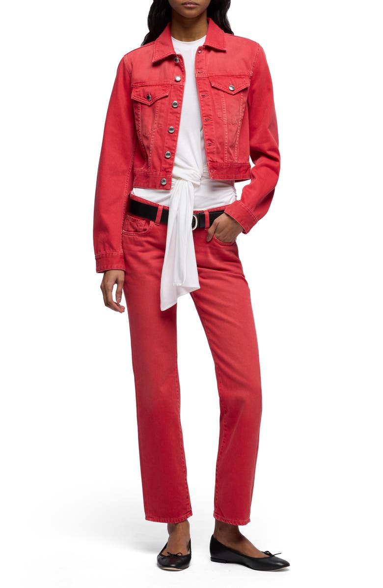 7 For All Mankind Shrunken Denim Jacket, Alternate, color,