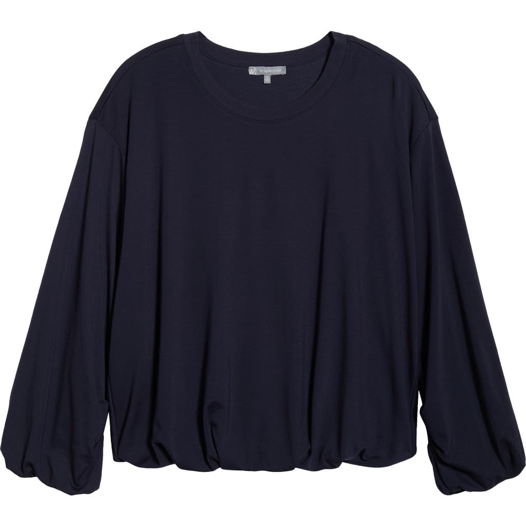 Wit & Wisdom Blouson Knit Top In Blue