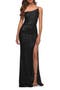 Simple One Shoulder Long Sequin Evening Gown