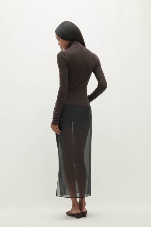 Naked Cashmere Rumer Fitted Cashmere Turtleneck In Brown
