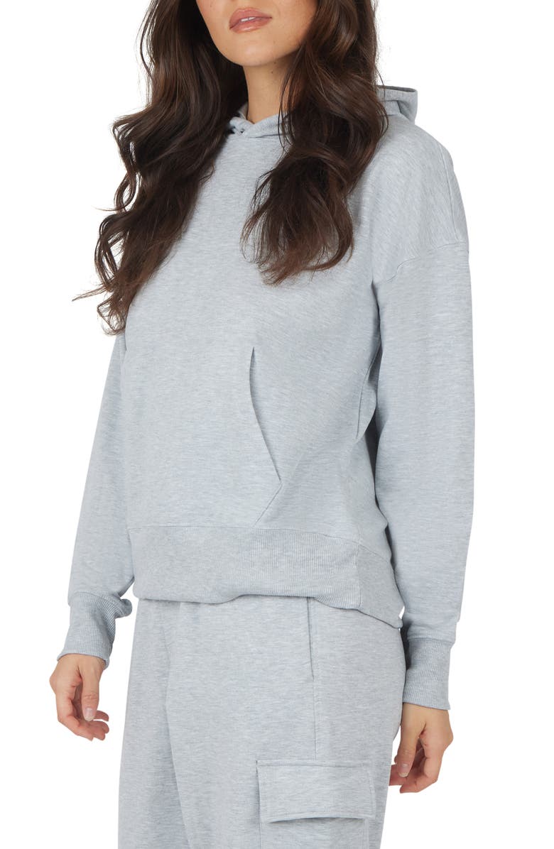 90 DEGREE BY REFLEX Brushed Terry Time Off Perfect Hoodie, Alternate, color, 