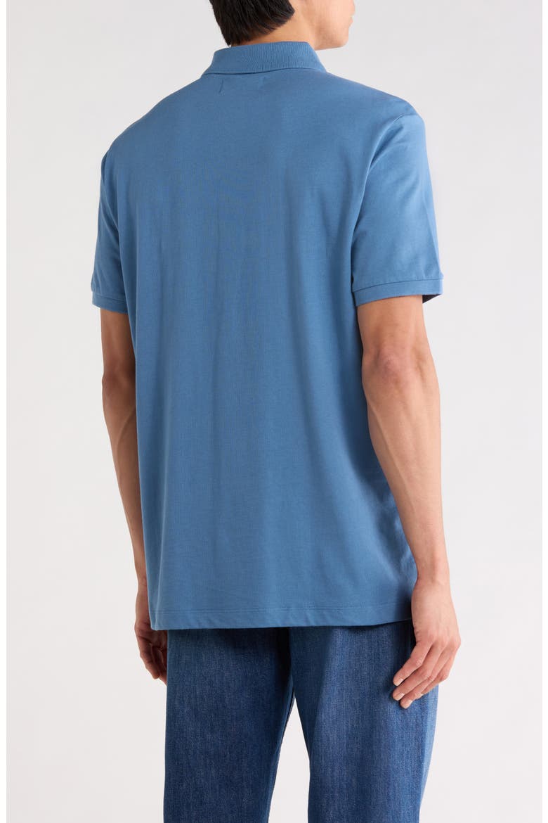 Jacquard Quarter Zip Polo, Alternate, color, BLUE