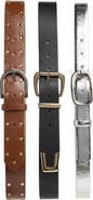 Vince Camuto 3-for-1 Wide Belt Set
