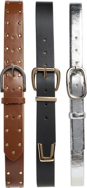Vince Camuto 3-for-1 Wide Belt Set