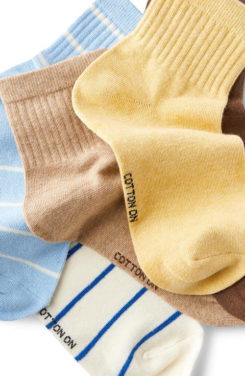 COTTON ON COTTON ON 5PK QUARTER CREW SOCK