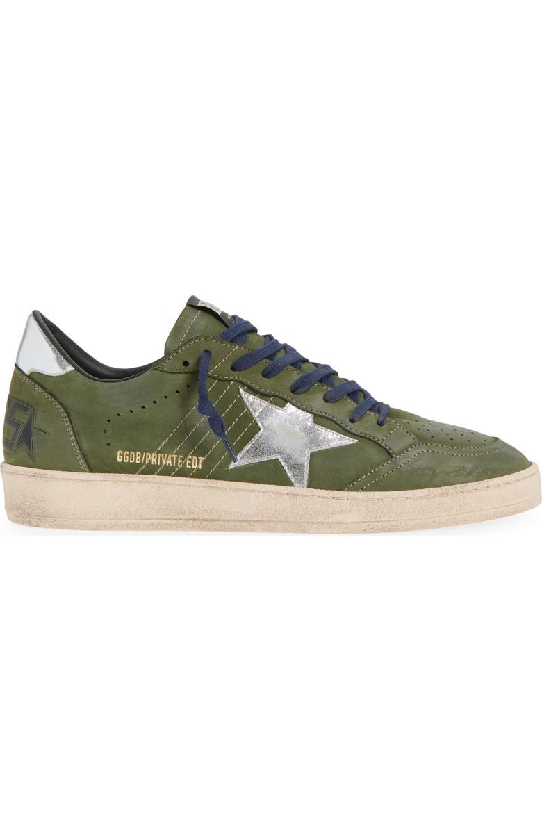 Golden Goose Ball Star Sneaker, Alternate, color, Green/Silver
