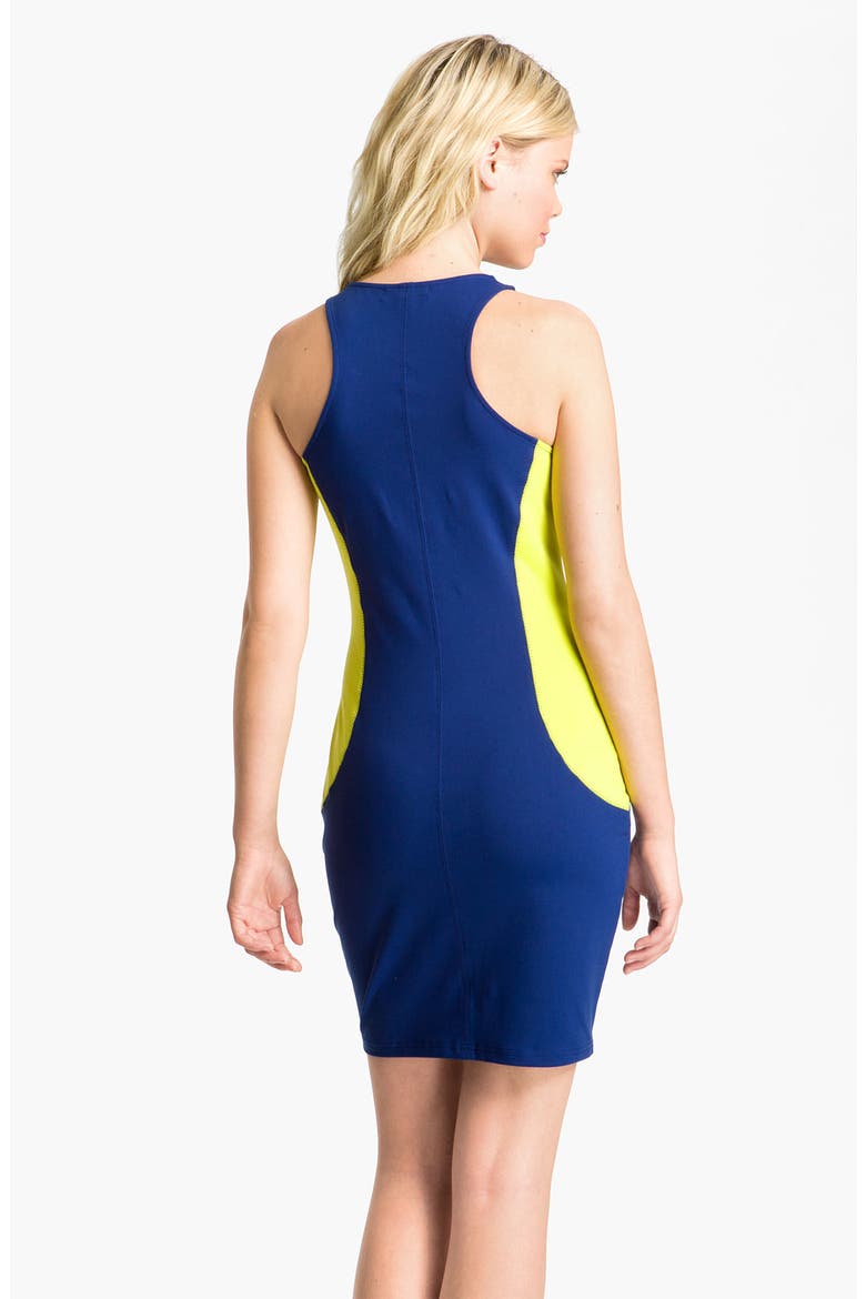 Colorblock Scuba Dress, Alternate, color, BLUE DEPTHS COMBO