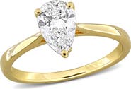 Created Forever Pear Cut Lab Grown Diamond Solitaire Ring