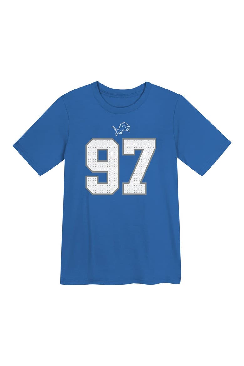 Preschool Nike Aidan Hutchinson Blue Detroit Lions Player Name & Number T-Shirt, Alternate, color, Blue
