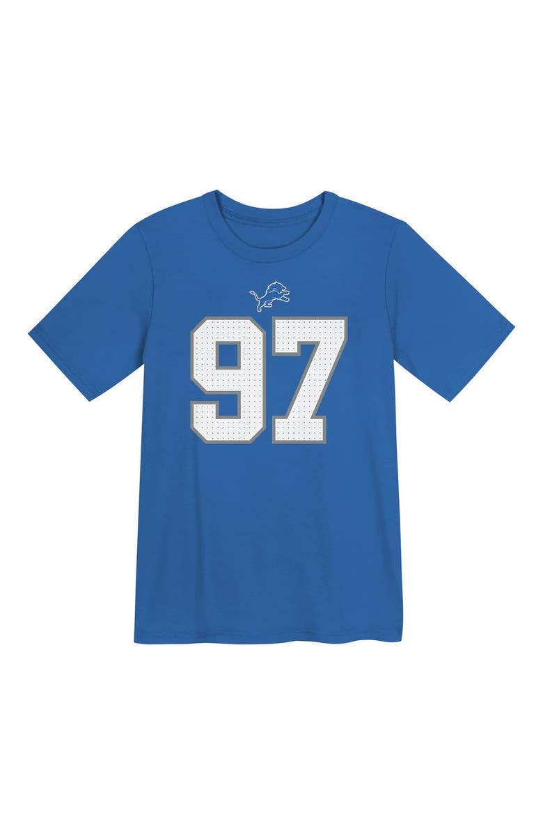 Nike Preschool Nike Aidan Hutchinson Blue Detroit Lions Player Name & Number T-Shirt, Alternate, color, Blue