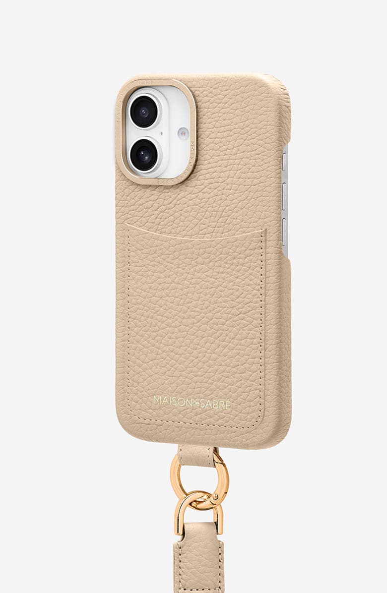 MAISON de SABRÉ Sling Phone Case, Alternate, color, Saharan Nude