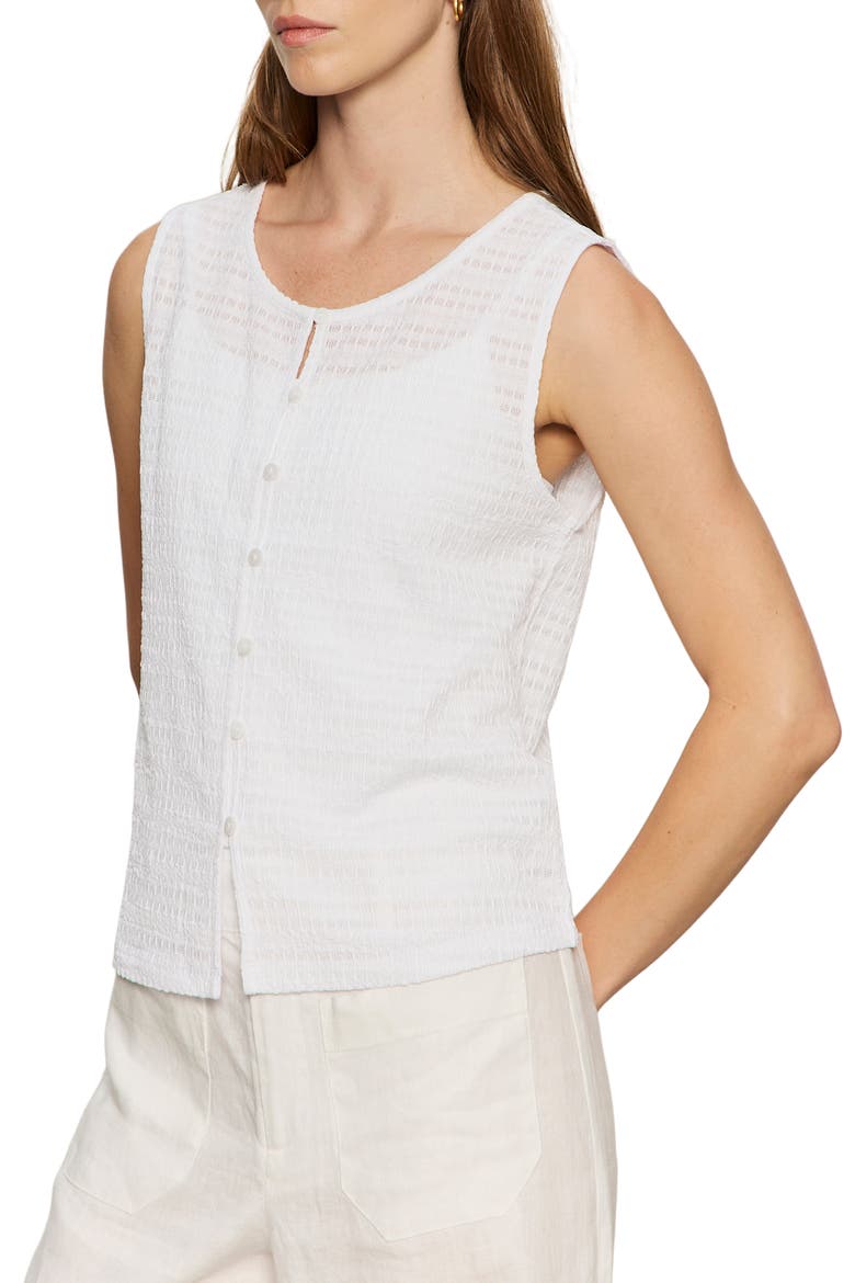 Textured Vacation Knit Vest, Alternate, color, WHITE