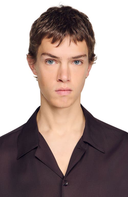 Sandro Floaty Shirt In Brown