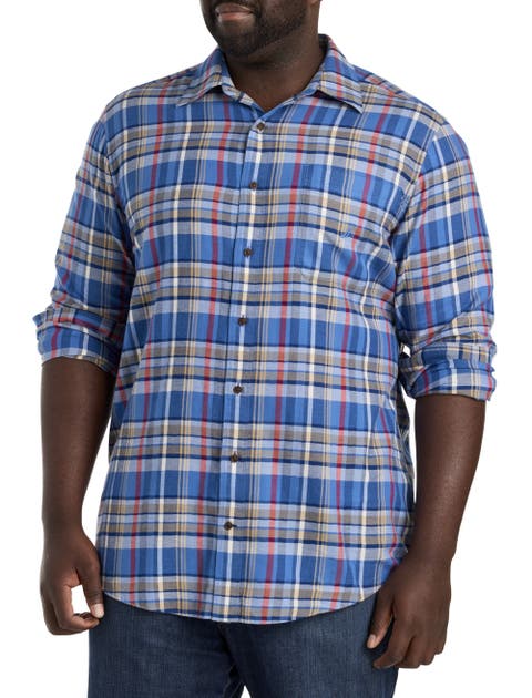 Big & Tall Plaid Sport Shirt