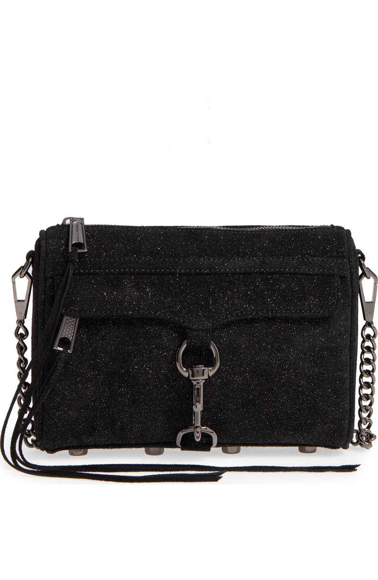 Rebecca Minkoff Mini MAC - Sparkle Leather Crossbody Bag, Main, color,