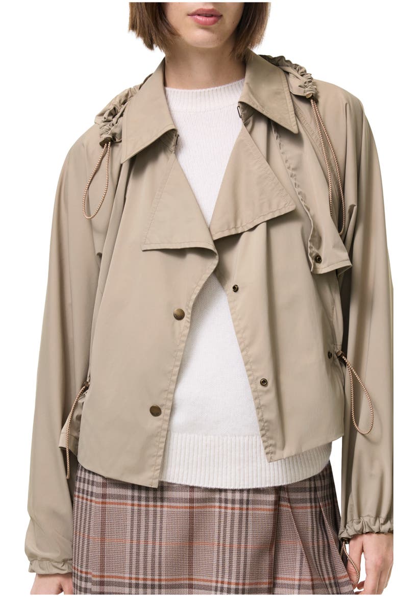 Hooded Rosewin Trench Jacket, Main, color, Saltmarsh beige