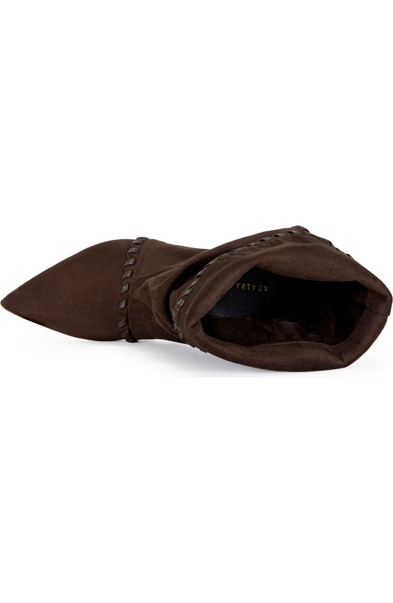 AZALEA WANG Wink Slouch Pointed Toe Boot, Alternate, color, Brown