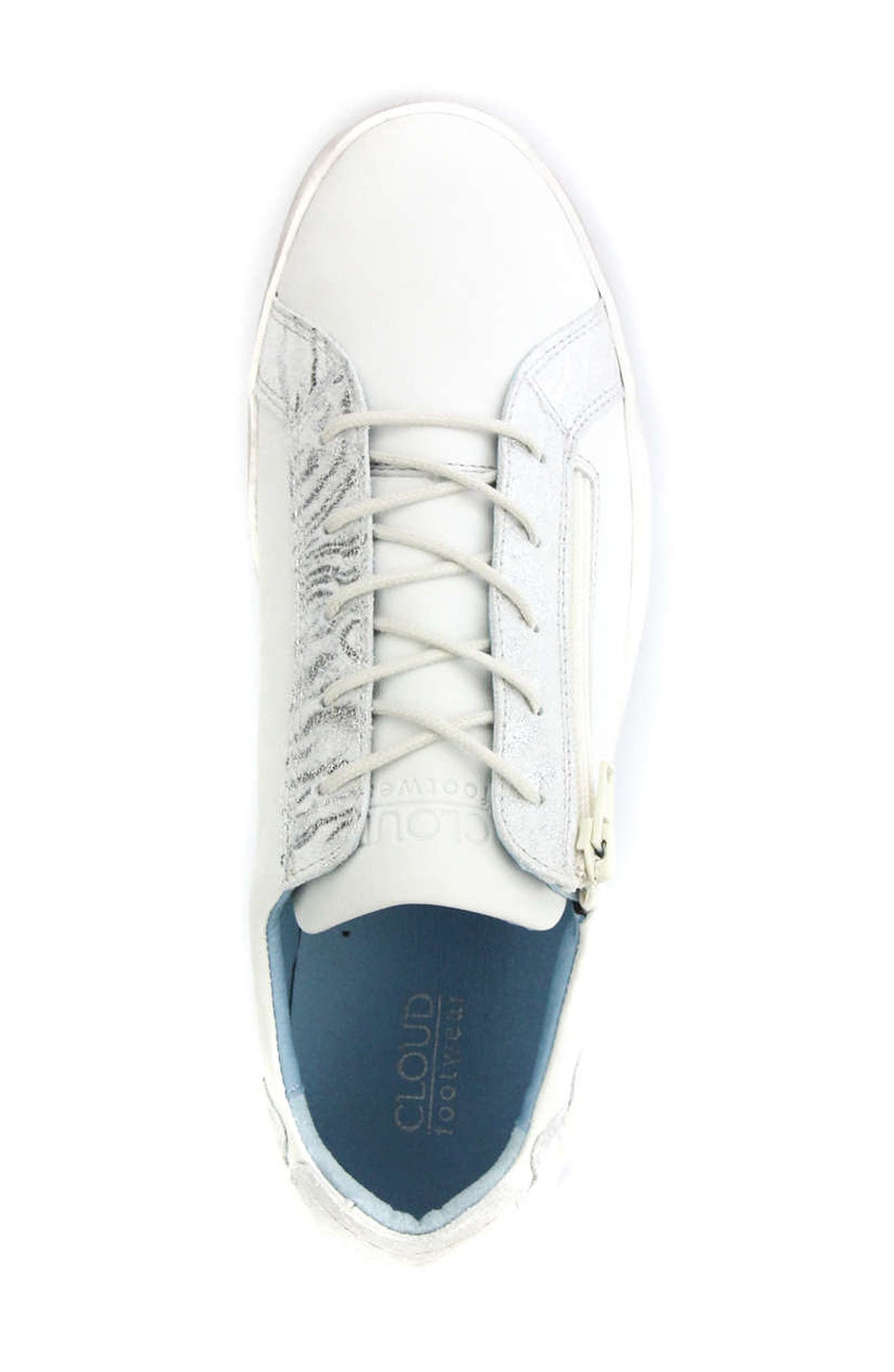 Vanessa Sneaker, Alternate, color, OFF WHITE LEATHER