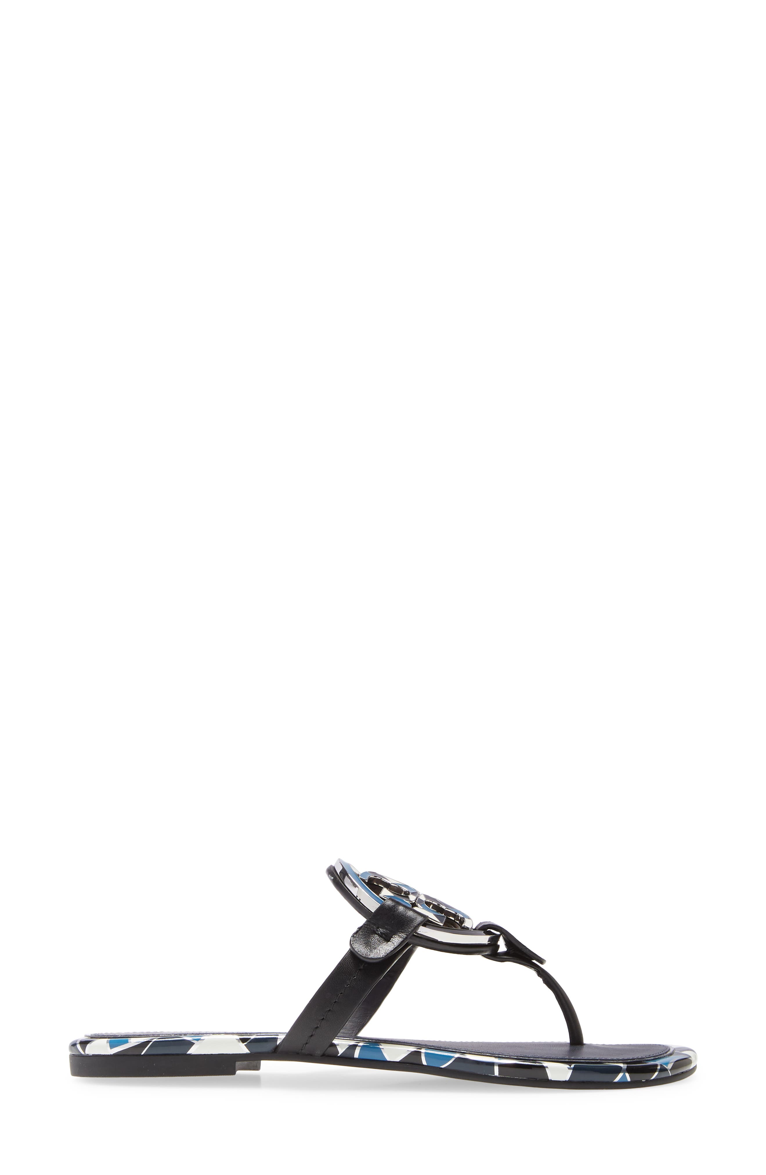 Tory Burch Miller Enamel Logo Sandal, Alternate, color, 