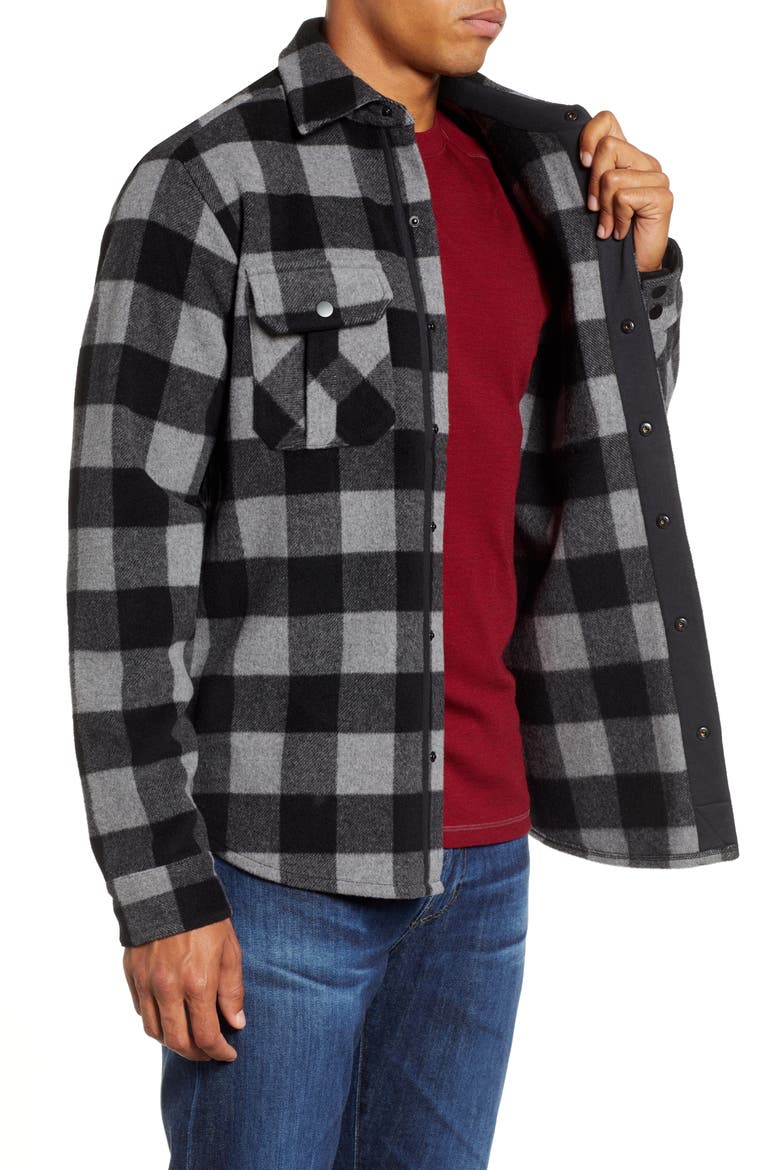 Anchor Line Flannel Shirt Jacket, Alternate, color, MEDIUM GREY