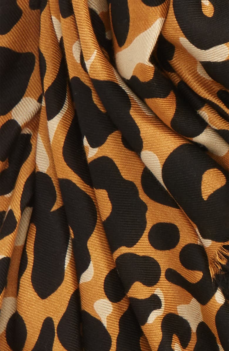 Sole Society Cheetah Print Scarf, Alternate, color,