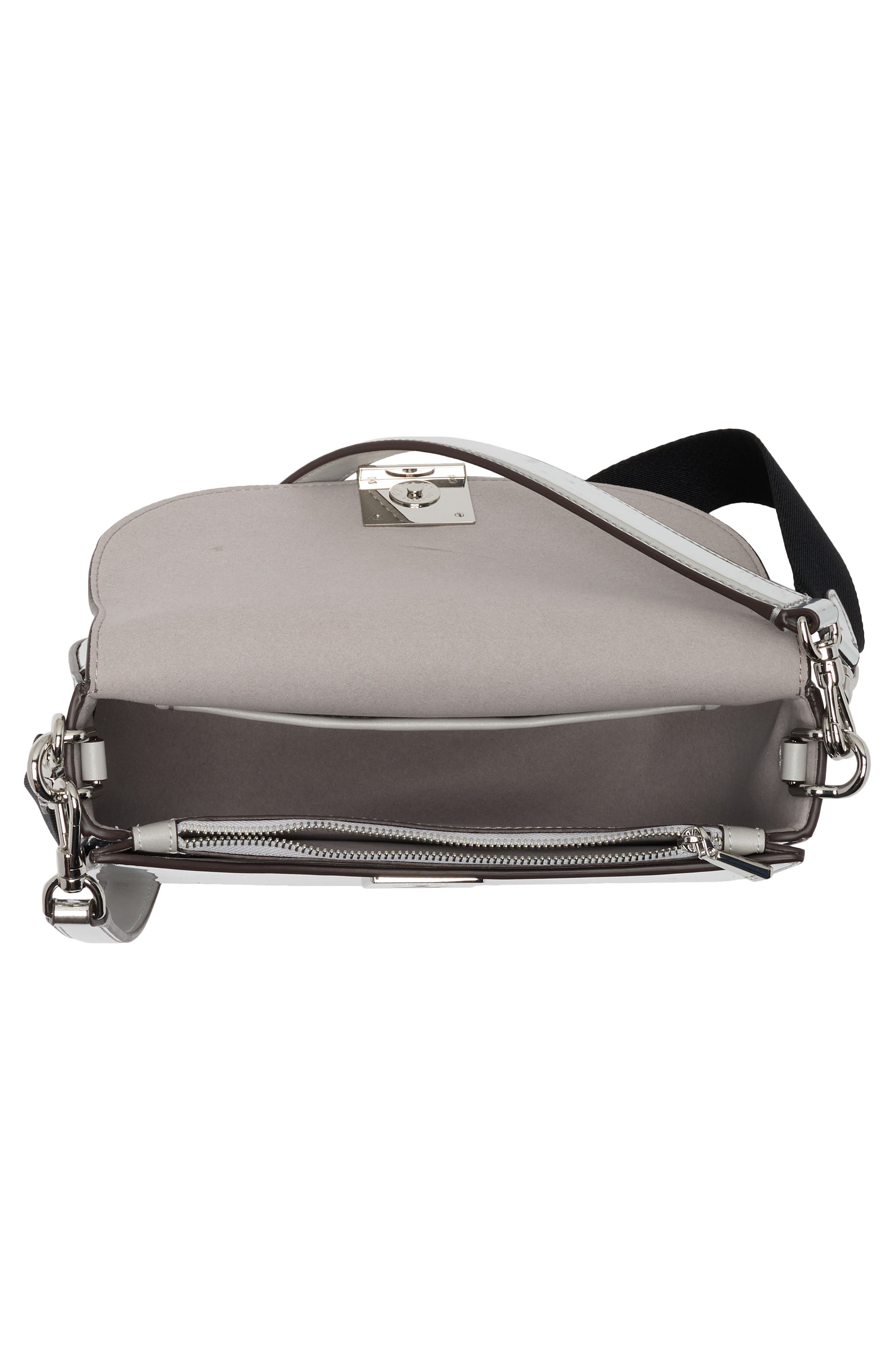 Dakota Leather Saddle Bag, Alternate, color, SILVER