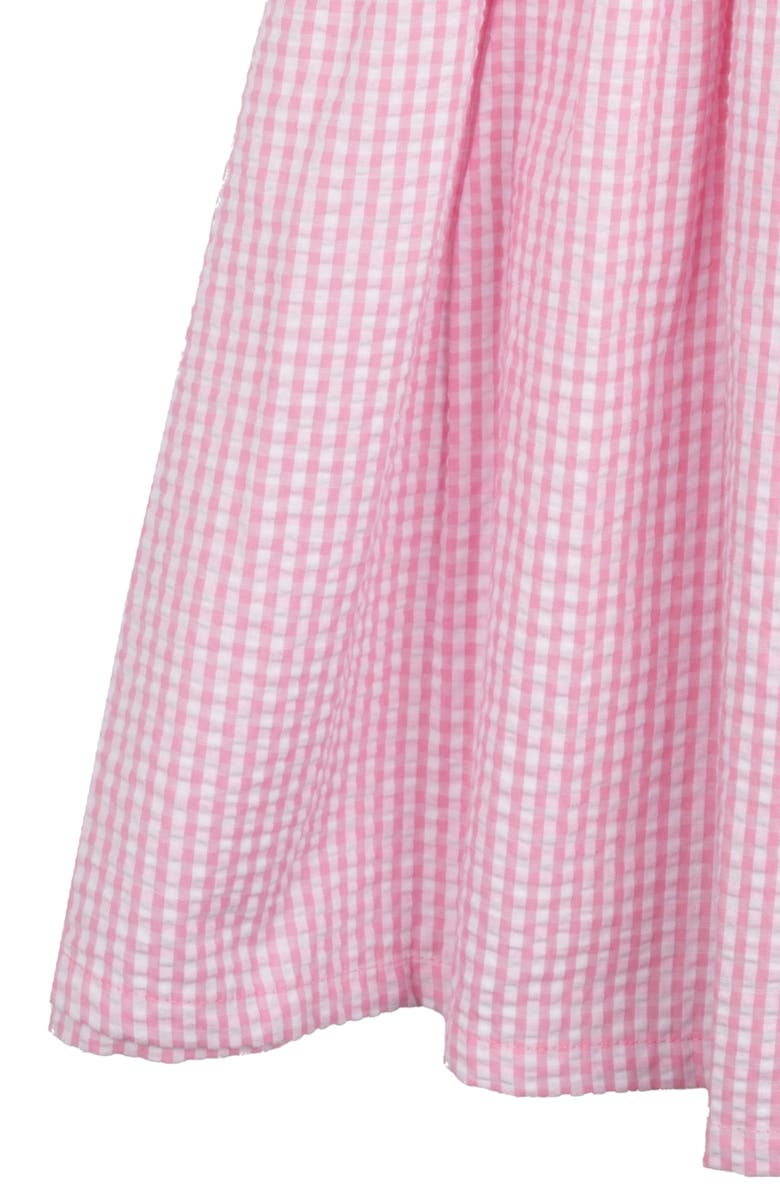 Rare Editions Kids' Strawberry Embroidered Seersucker Dress, Alternate, color, 