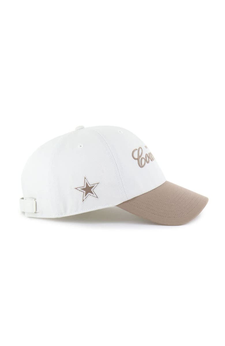 '47 Men's '47  Cream Dallas Cowboys Foundational Two-Tone Clean Up Adjustable Hat, Alternate, color, Cream