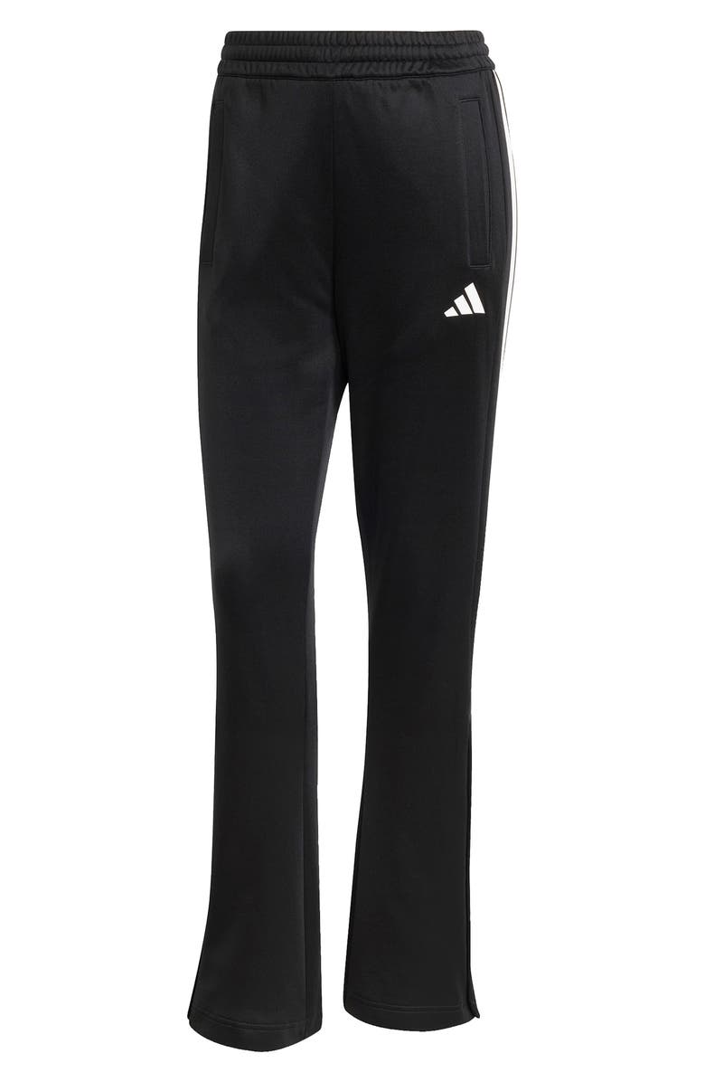adidas Iconic 3-Stripes Flared Sweatpants, Alternate, color, Black/ White