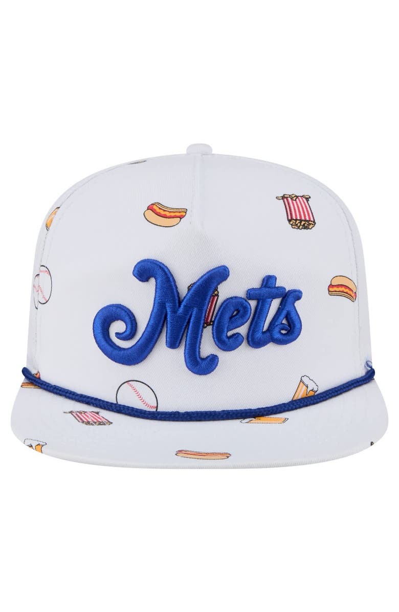 New Era Men's New Era White New York Mets Team Cheer Rope 19TWENTY Adjustable Hat, Alternate, color, White