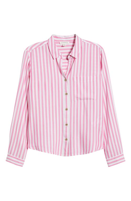 BEACHLUNCHLOUNGE BEACHLUNCHLOUNGE CANDACE STRIPE BUTTON-UP SHIRT