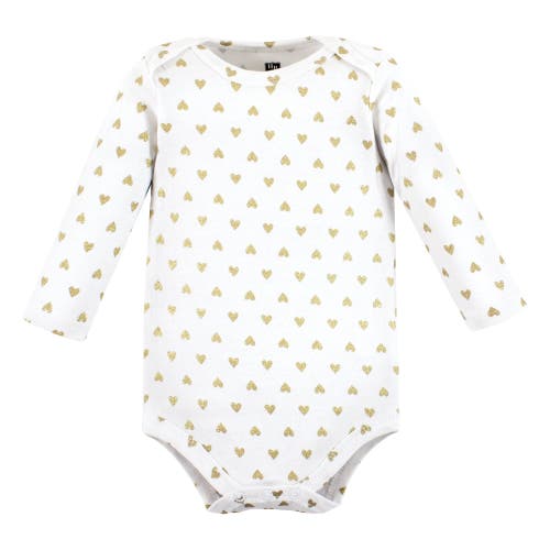 Hudson Baby Little Soft Cotton Long-sleeve One-piece 3pk