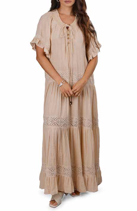SAACHI Tiered Cotton Maxi Dress