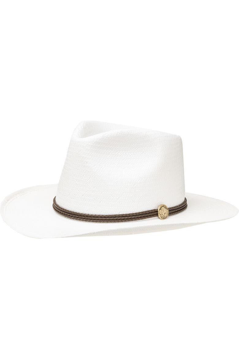 Woodrow Straw Hat, Main, color, Bleach/Black Band
