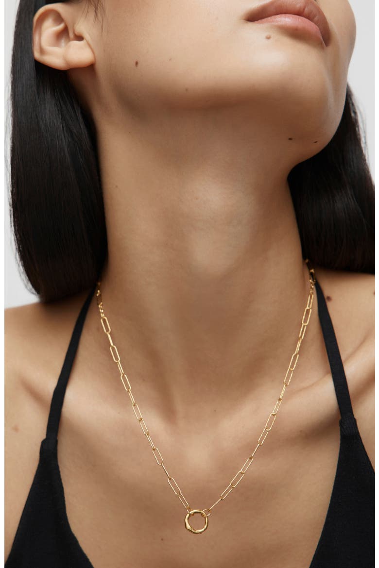 Alta Textured Charm Necklace, Alternate, color, 18K GOLD VERMEIL