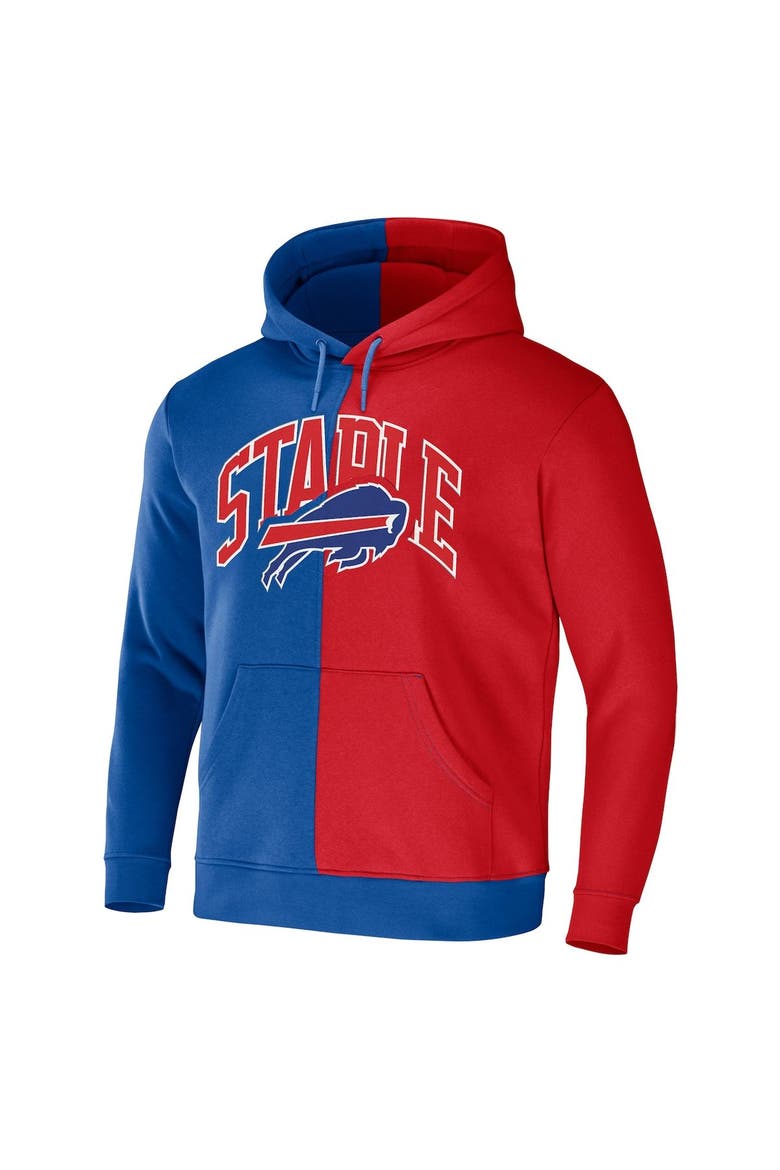 Men's NFL x Staple Royal Buffalo Bills Split Logo Pullover Hoodie, Alternate, color, Royal
