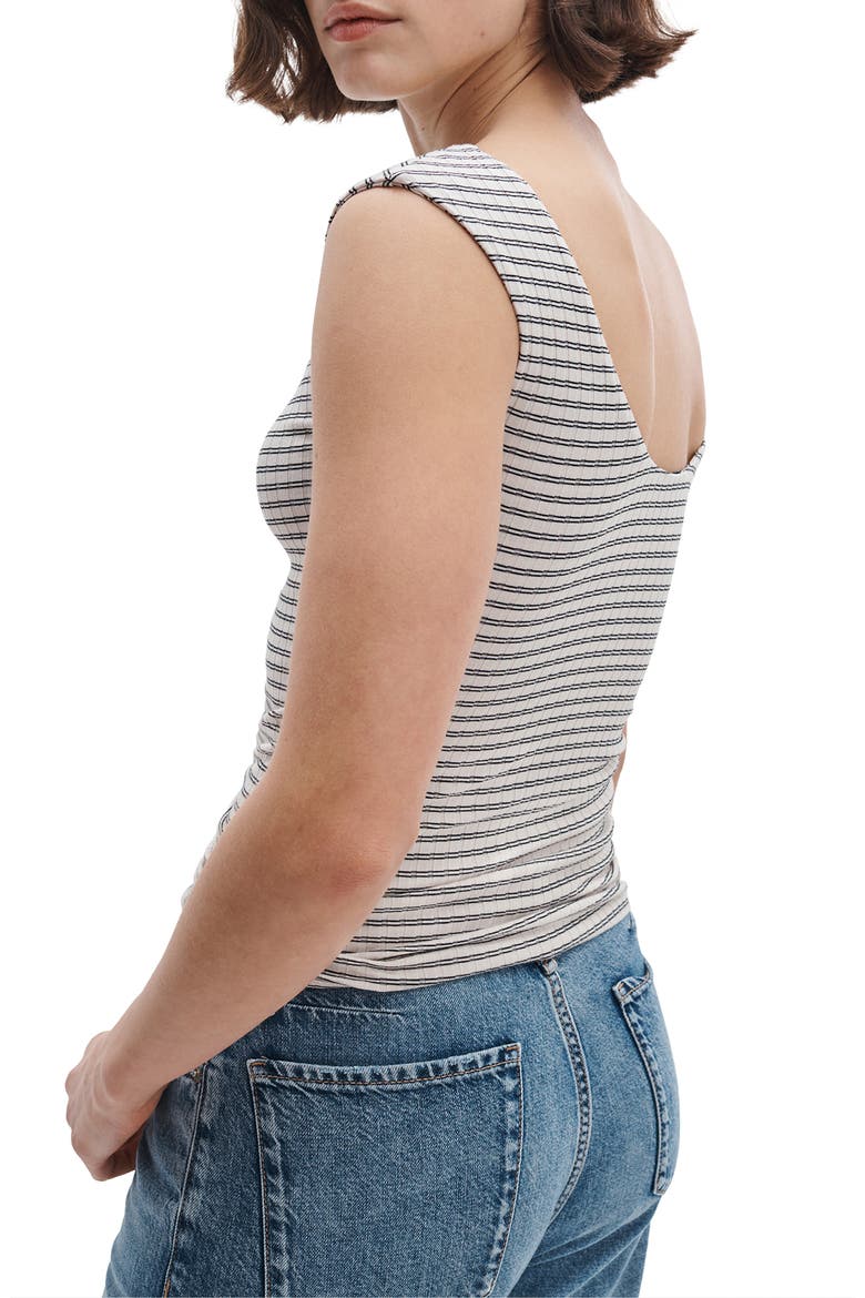 Luca Stripe Rib Tank, Alternate, color, IVORY STRIPE