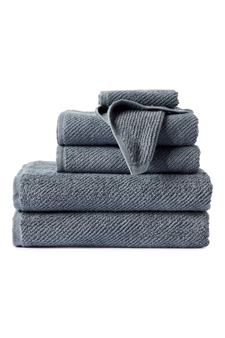 Air Weight® 6-Piece Organic Cotton Towel Set, Main, color, GULF