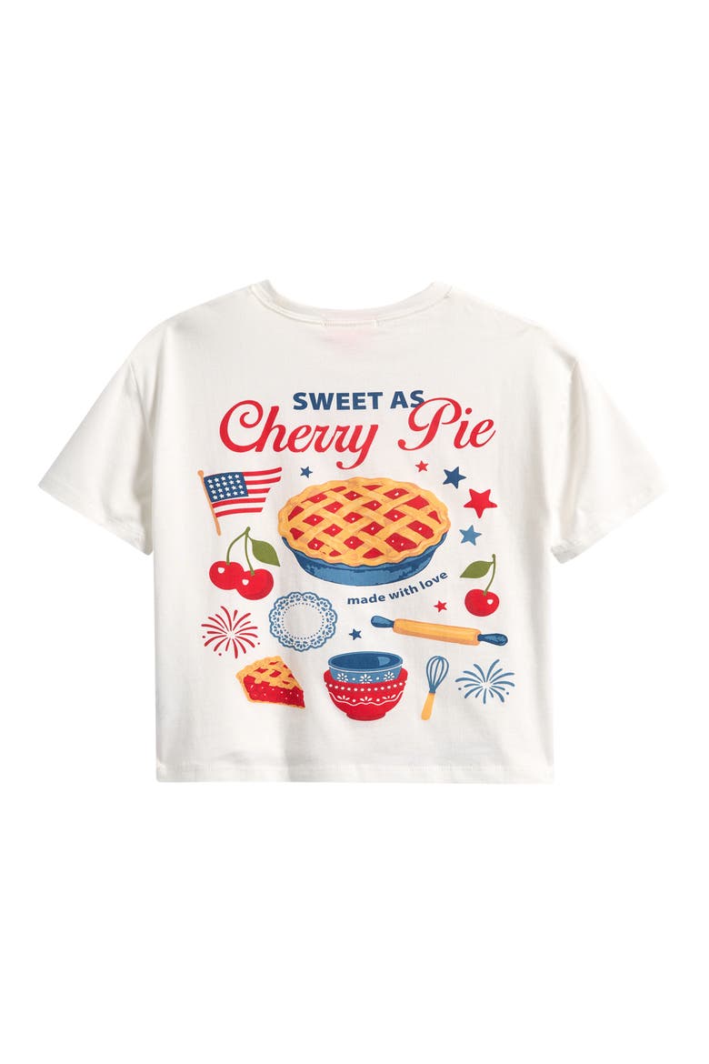 Kids' Cherry Pie Graphic T-Shirt, Alternate, color, CREAM