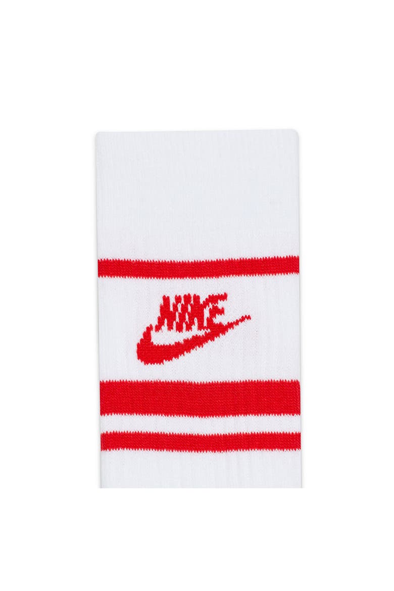 3-Pack Dri-FIT Everyday Essentials Crew Socks, Alternate, color, 102 WHITE/UNVRED