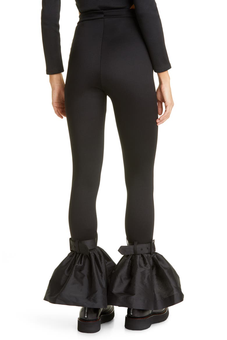 Bell Bottom Leggings, Alternate, color, BLACK