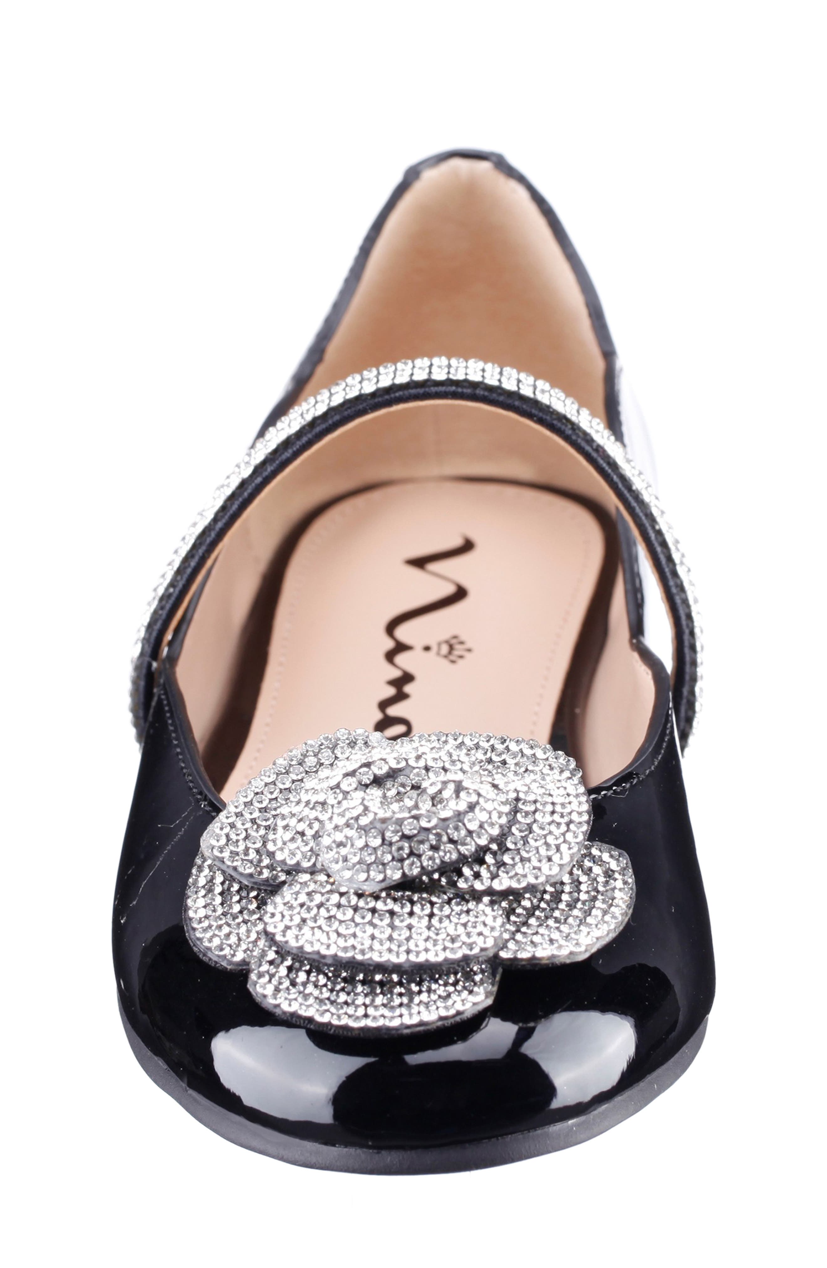 Nina Kids' Izzy Mary Jane Flat, Alternate, color, Black Patent