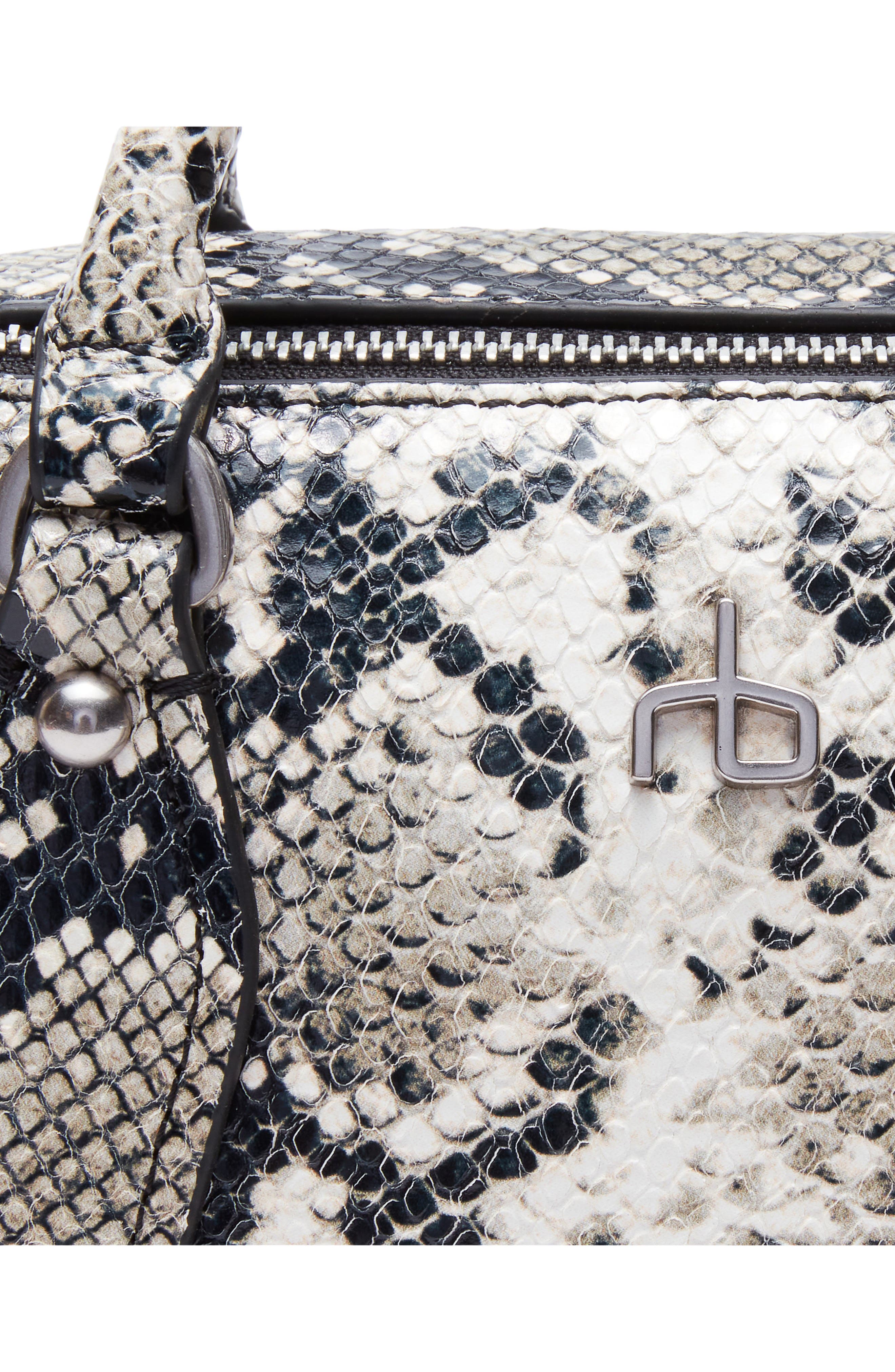 rag 
bone Small Gramercy Snakeskin Embossed Leather Satchel, Alternate, color, Natural