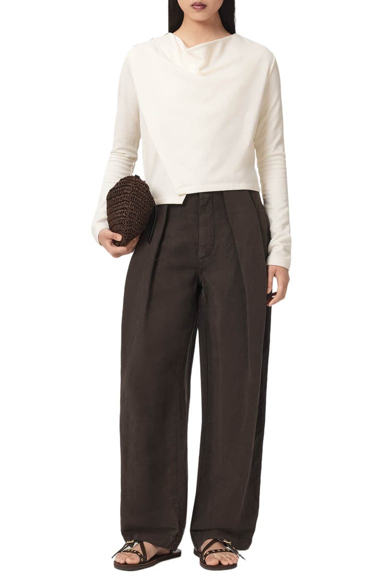 Skyler Long Sleeve Top, Alternate, color, FOSSIL WHITE