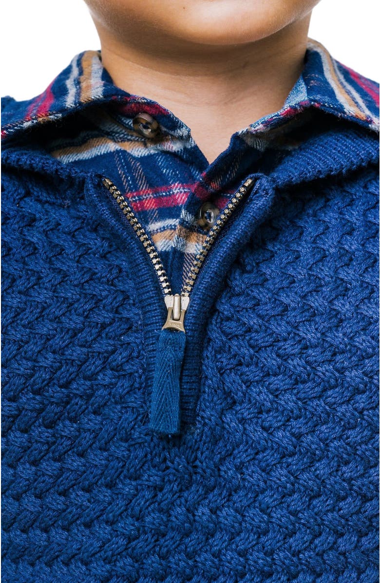 Hope & Henry Boys' Organic Hooded Half Zip Sweater, Kids, Alternate, color, 