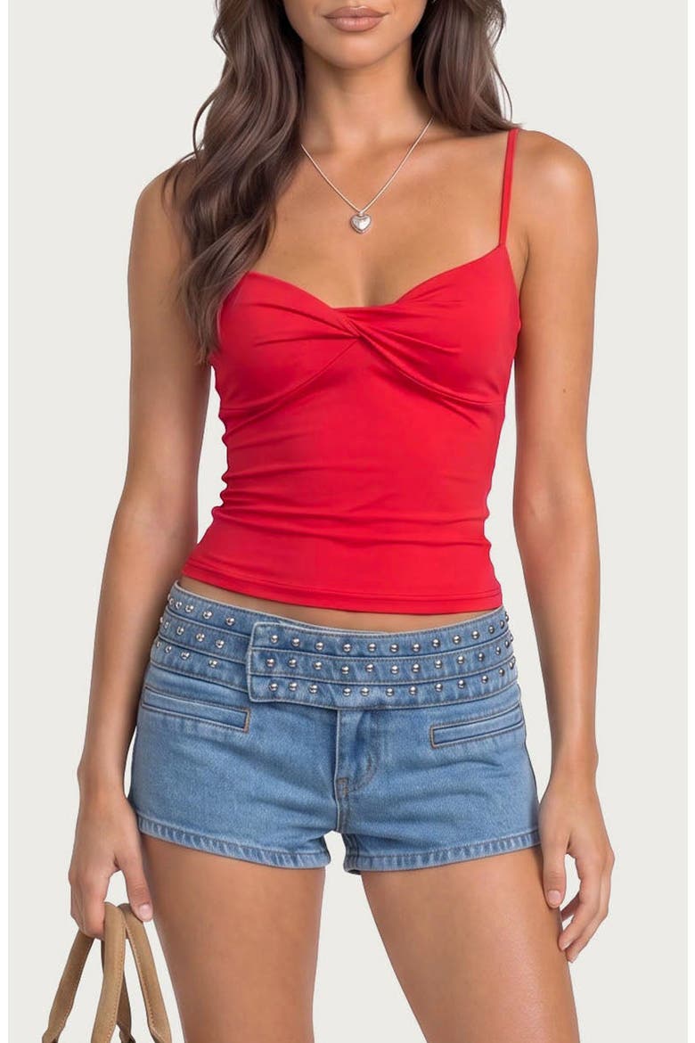Pyper Twisted Twist Front Camisole, Alternate, color, RED