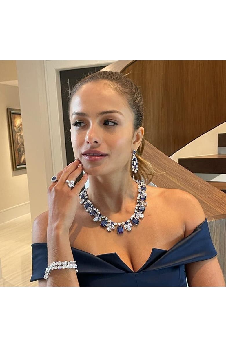 Anna Zuckerman Red Carpet Worthy Chandelier Earrings, Alternate, color, Aquamarine Crystalline