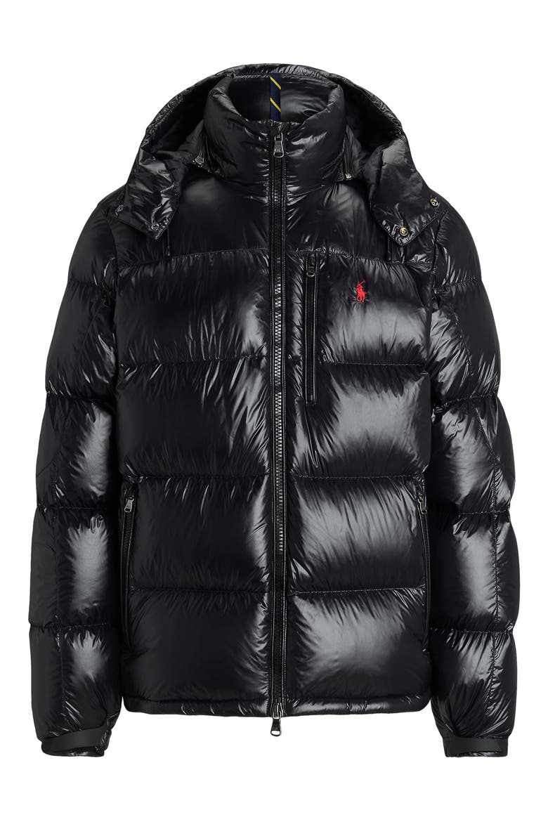 The Gorham Glossed Down Jacket, Alternate, color, POLO BLACK GLOSSY