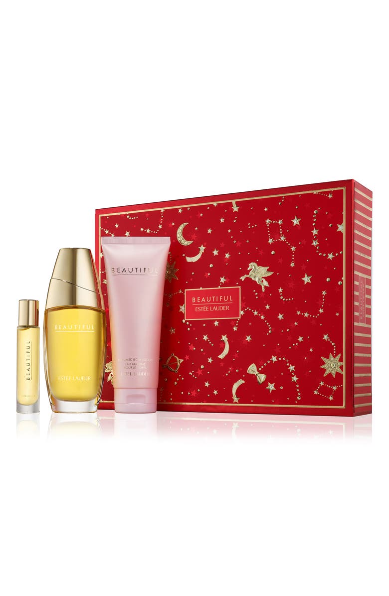Estée Lauder Beautiful 3-Piece Fragrance Set $150 Value, Main, color,