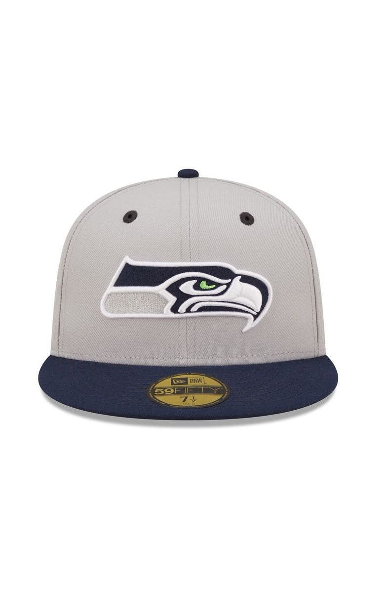 New Era Men's New Era Gray/College Navy Seattle Seahawks Flipside 59FIFTY Fitted Hat, Alternate, color, 